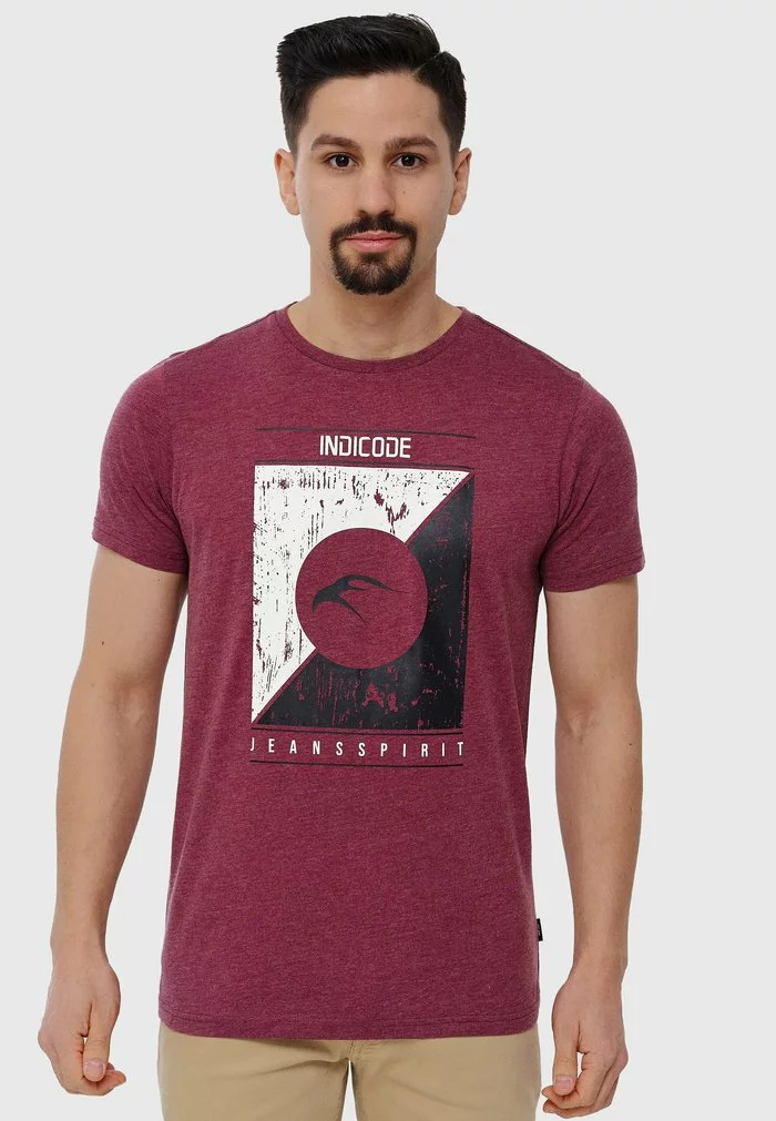 INDICODE JEANS T-shirt Imprimé - Bordeaux Mix 6 INDICODE JEANS T-shirt Imprimé - Bordeaux Mix – Image 6