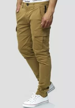 INDICODE JEANS Pantalon Cargo - Camel -INDICODE JEANS Boutique 5674b29d327e4b098de73b375d541443
