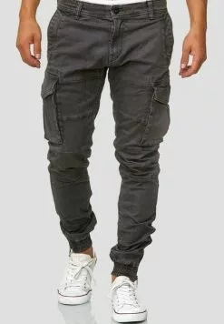 INDICODE JEANS ALEX - Pantalon Cargo - Dark Grey