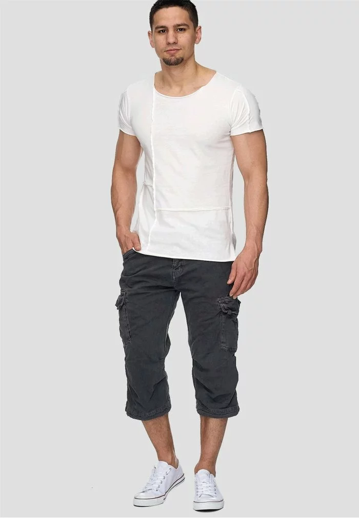 INDICODE JEANS MIT GÜRTEL NICOLAS - Short - Dark Grey 2 INDICODE JEANS MIT GÜRTEL NICOLAS - Short - Dark Grey – Image 2