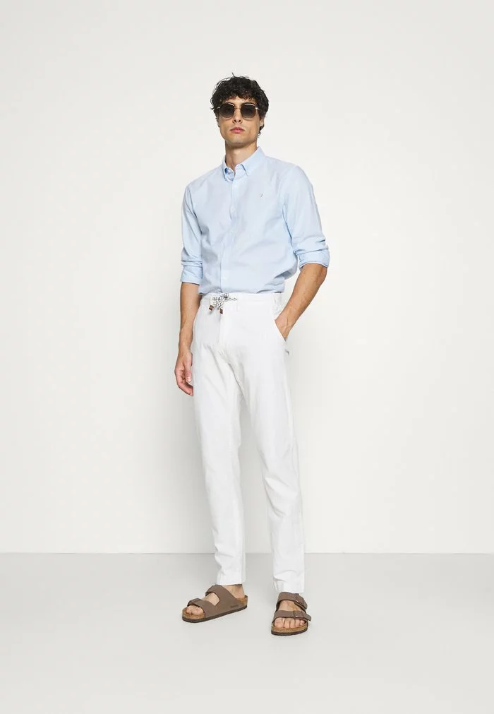 INDICODE JEANS GALLEGOS - Pantalon Classique - White 2 INDICODE JEANS GALLEGOS - Pantalon Classique - White – Image 2