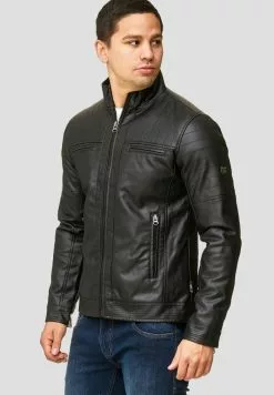INDICODE JEANS BROOK - Veste En Similicuir - Black