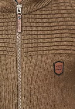 INDICODE JEANS Sweat à Capuche Zippé - Brown -INDICODE JEANS Boutique 579e14d57b8d4a2994ee5d8b2b2e0688