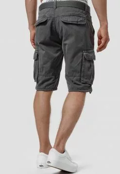 INDICODE JEANS MONROE - Short - Iron -INDICODE JEANS Boutique 5829e092a37f4bf38fd77c880a2660aa