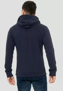 INDICODE JEANS Sweat à Capuche Zippé - Navy -INDICODE JEANS Boutique 594db8524fcf4e0c87fa8167a47ad9a6