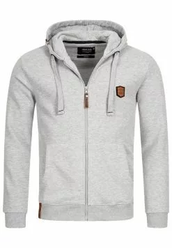 INDICODE JEANS Sweat à Capuche Zippé - Gray -INDICODE JEANS Boutique 59d32ed840cf42d5a63c1233aac25f9f