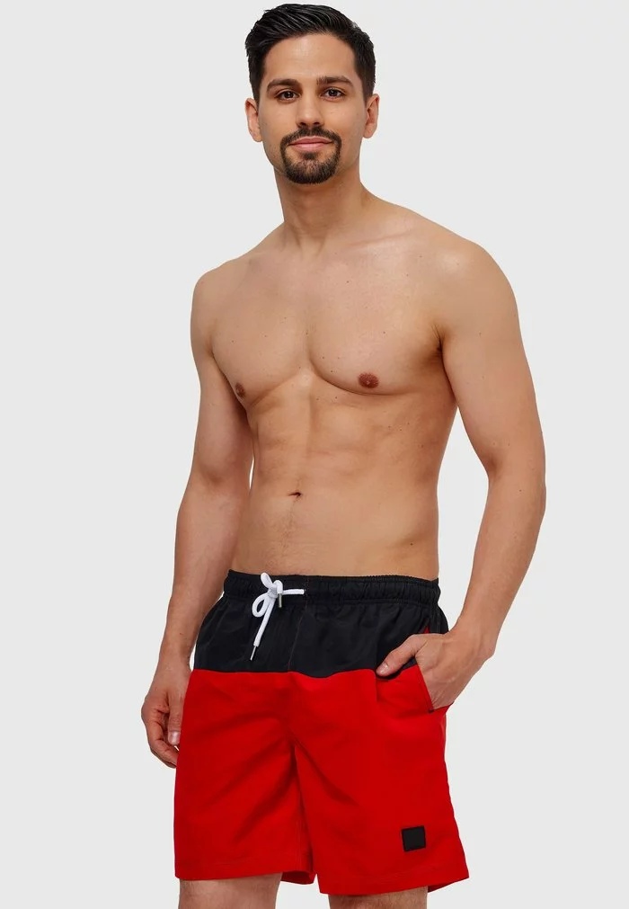 INDICODE JEANS Short De Bain - Goji Berry 2 INDICODE JEANS Short De Bain - Goji Berry – Image 2