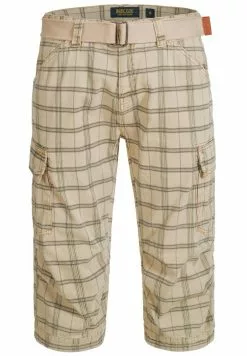 INDICODE JEANS MIT GÜRTEL NICOLAS - Short - Fog -INDICODE JEANS Boutique 5b12af2fe6174144b98cde6945b84a74