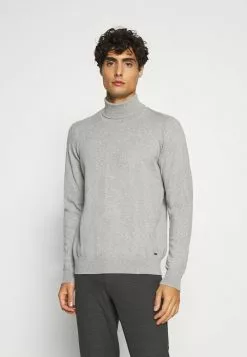 INDICODE JEANS BURNS - Pullover - Mottled Light Grey