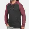 INDICODE JEANS IDELLIOT - Sweat à Capuche - Charcoal/wine