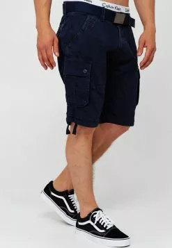 INDICODE JEANS CARGO ABNER - Short - Navy -INDICODE JEANS Boutique 5d967fc511fd41b9857107717c823452