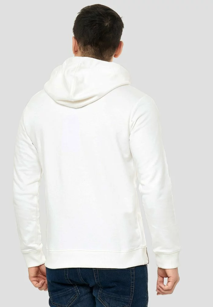 INDICODE JEANS Sweat à Capuche Zippé - Off-white 3 INDICODE JEANS Sweat à Capuche Zippé - Off-white – Image 3