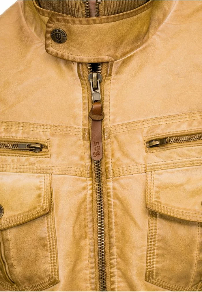 INDICODE JEANS INCO - Veste En Similicuir - Beige 4 INDICODE JEANS INCO - Veste En Similicuir - Beige – Image 4