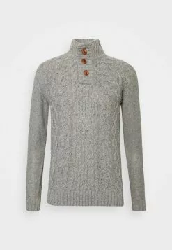 INDICODE JEANS RICH - Pullover - Light Grey Melange -INDICODE JEANS Boutique 602be77583c6409aa4b15509c92a0b81