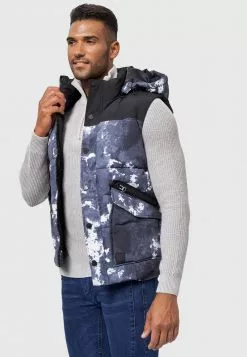 INDICODE JEANS Veste Sans Manches - Offwhite -INDICODE JEANS Boutique 628e2b4ec347448abc11bd47725f1b42