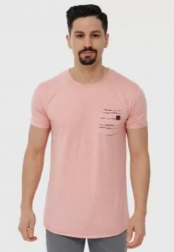 INDICODE JEANS MORAN - T-shirt Imprimé - Coral Cloud
