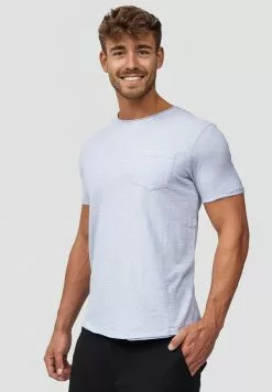 INDICODE JEANS WILBUR - T-shirt Imprimé - Light Blue -INDICODE JEANS Boutique 6355499a70e641b6a9ac6ca0dbd07e69