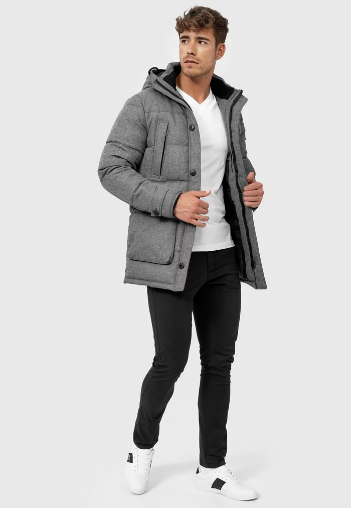 INDICODE JEANS TUSCON - Veste D'hiver - Grey Mix 5 INDICODE JEANS TUSCON - Veste D'hiver - Grey Mix – Image 5