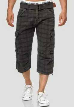 INDICODE JEANS MIT GÜRTEL NICOLAS - Short - Raven