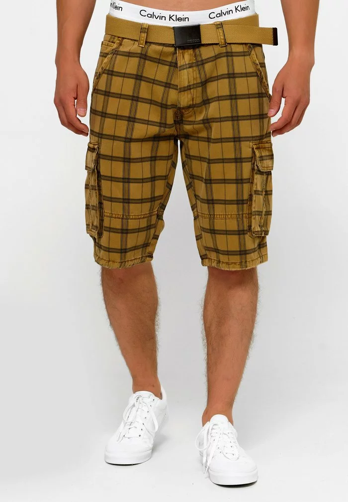 INDICODE JEANS BLIXT - Short - Amber Check 1 INDICODE JEANS BLIXT - Short - Amber Check