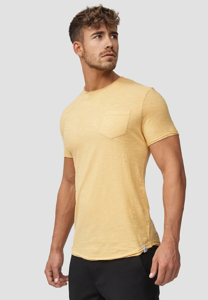 INDICODE JEANS WILBUR - T-shirt Imprimé - Yellow 1 INDICODE JEANS WILBUR - T-shirt Imprimé - Yellow