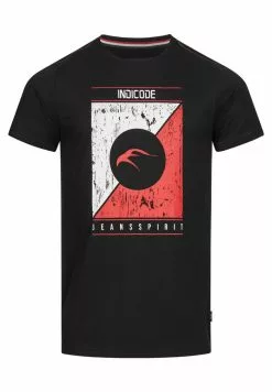 INDICODE JEANS LEONARDO - T-shirt Imprimé - Black