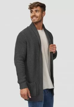 INDICODE JEANS ANAHEIM - Gilet - Dk Grey -INDICODE JEANS Boutique 698dbbc08c9f414c886b3058e672274f