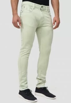 INDICODE JEANS MILOS - Jean Slim - Sea Foam -INDICODE JEANS Boutique 6c194fc68ddb4d559ea6fc1935a993fb