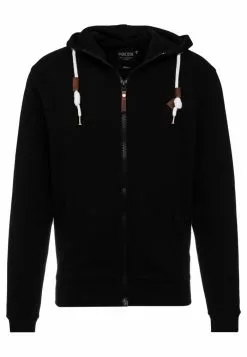 INDICODE JEANS QUINBY - Sweat à Capuche Zippé - Black -INDICODE JEANS Boutique 6c74d8f602d74fb997a380866f6536ab