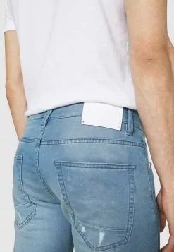 INDICODE JEANS COMMERCIAL KEN HOLES - Short En Jean - Blue Wash -INDICODE JEANS Boutique 6da5eae96cfb485fb0a98ba8b2a1271f