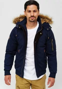 INDICODE JEANS Veste D'hiver - Navy