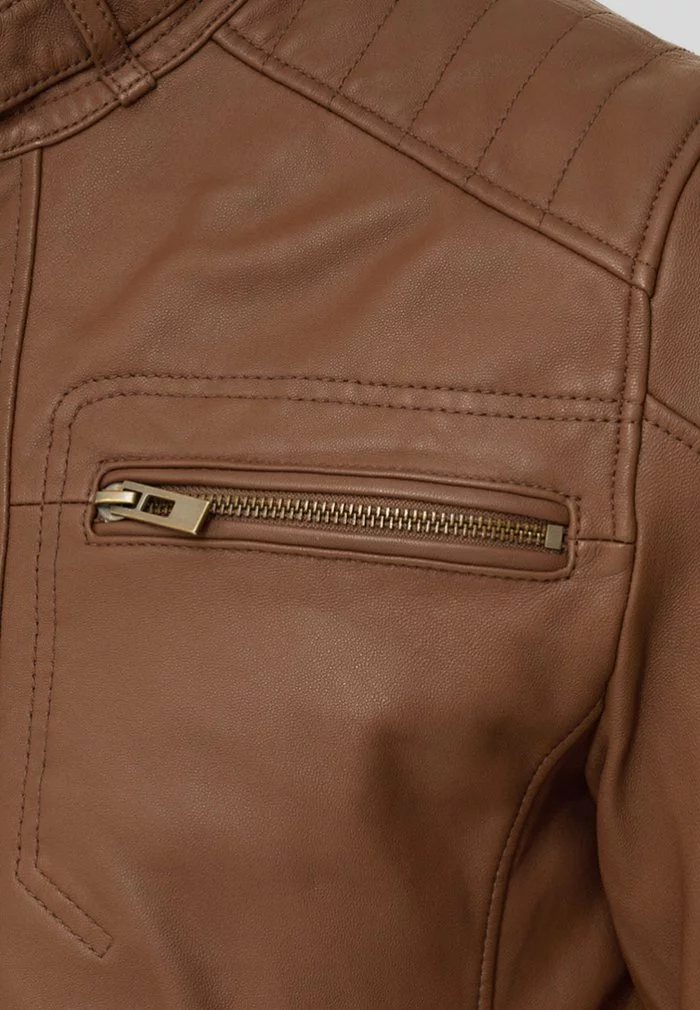 INDICODE JEANS GERMO - Veste En Cuir - Camel 4 INDICODE JEANS GERMO - Veste En Cuir - Camel – Image 4