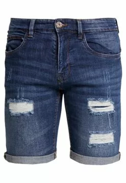 INDICODE JEANS KADEN HOLES - Short En Jean - Medium Indigo -INDICODE JEANS Boutique 6f328fae79e44cb9bdeb36ed871ab6e7