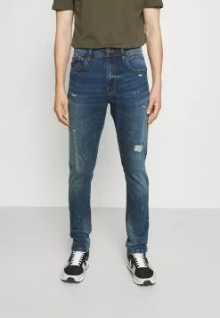 INDICODE JEANS MORALES - Jean Slim - Rub Bleach
