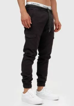 INDICODE JEANS BOOTH - Pantalon Cargo - Black -INDICODE JEANS Boutique 7018025f658f4e33b96c630234a9136b