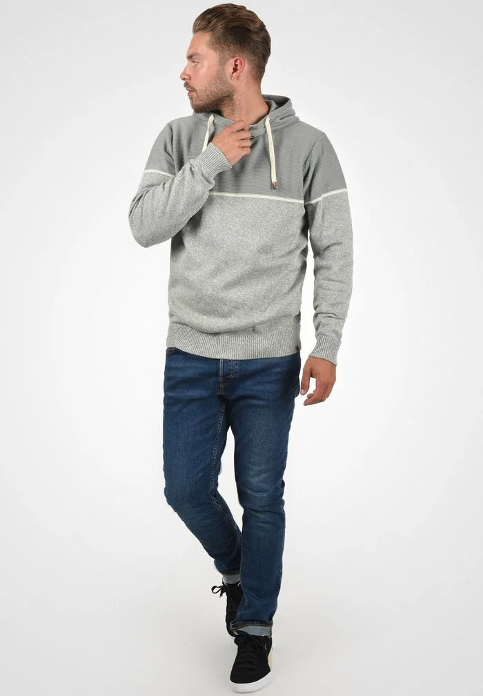 INDICODE JEANS IDLYNDE - Sweat à Capuche - Light Grey 2 INDICODE JEANS IDLYNDE - Sweat à Capuche - Light Grey – Image 2