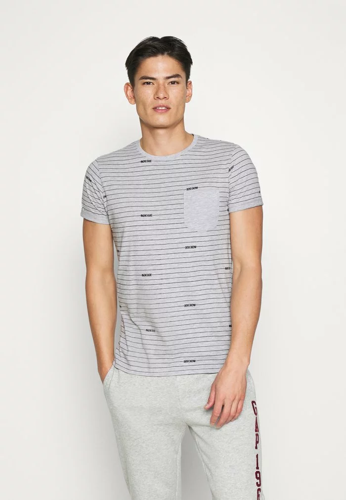 INDICODE JEANS ECKLEY - T-shirt Imprimé - Light Grey Mix 1 INDICODE JEANS ECKLEY - T-shirt Imprimé - Light Grey Mix