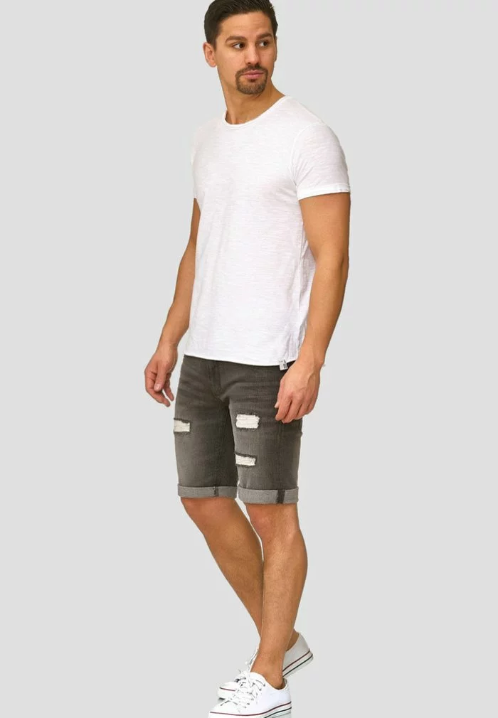 INDICODE JEANS CUBA CADEN - Short En Jean - Dark Grey 2 INDICODE JEANS CUBA CADEN - Short En Jean - Dark Grey â Image 2