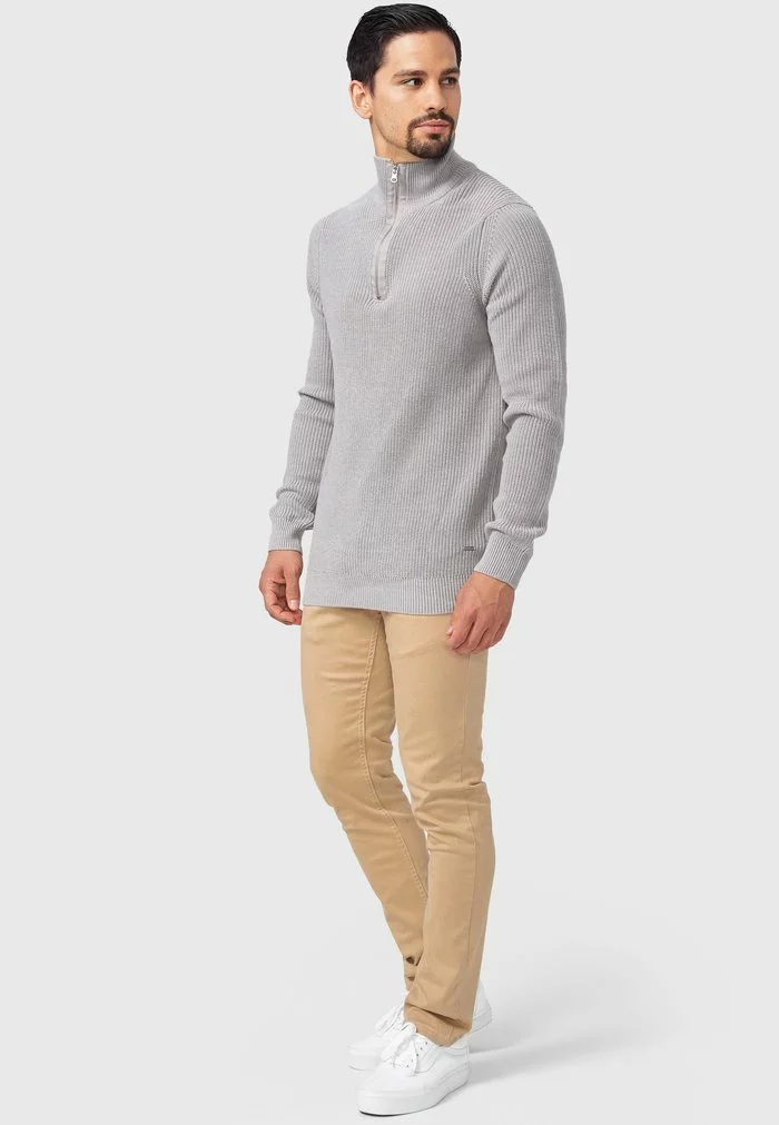 INDICODE JEANS MAYER - Pullover - Lt Grey Mix 2 INDICODE JEANS MAYER - Pullover - Lt Grey Mix – Image 2