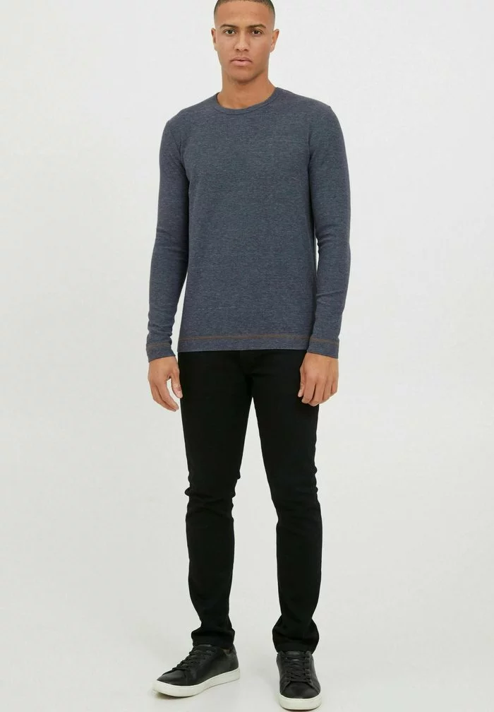 INDICODE JEANS IDAMBROSIUS - T-shirt à Manches Longues - Navy Mix 2 INDICODE JEANS IDAMBROSIUS - T-shirt à Manches Longues - Navy Mix – Image 2