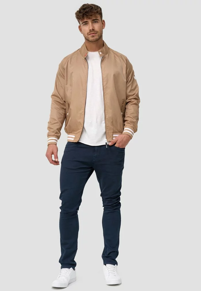 INDICODE JEANS AYSER - Blouson Bomber - Beige 2 INDICODE JEANS AYSER - Blouson Bomber - Beige – Image 2