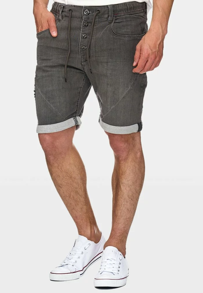 INDICODE JEANS Short En Jean - Grey 1 INDICODE JEANS Short En Jean - Grey