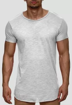 INDICODE JEANS WILBUR - T-shirt Imprimé - Light Grey