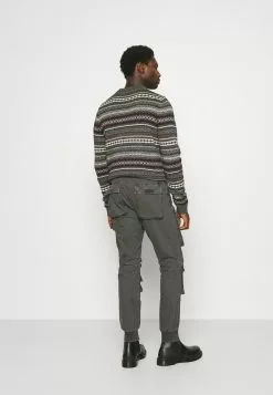 INDICODE JEANS MERCED - Pantalon Cargo - Raven -INDICODE JEANS Boutique 76d6a2fccb2746dab5ad85b70bc4284f