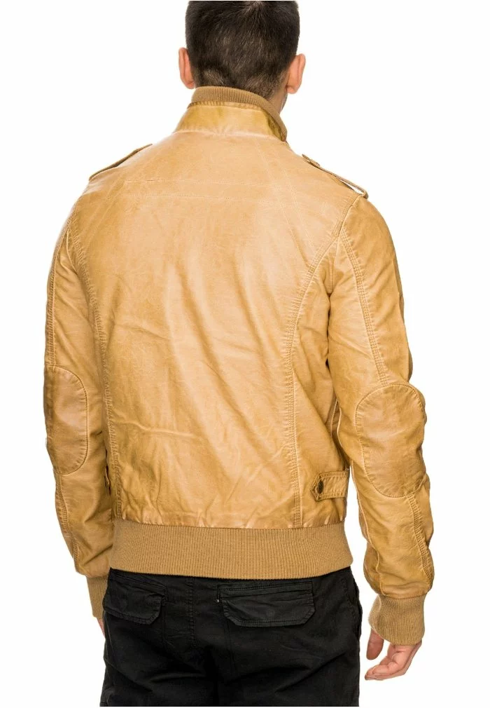 INDICODE JEANS INCO - Veste En Similicuir - Beige 3 INDICODE JEANS INCO - Veste En Similicuir - Beige – Image 3