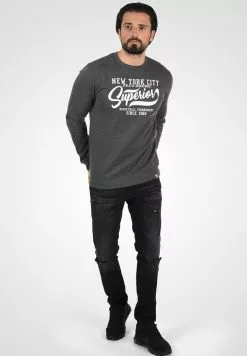 INDICODE JEANS IDGALILERO - Sweatshirt - Grey Mix -INDICODE JEANS Boutique 77bffd237be74cfe99f3b7337b53257c