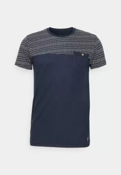 INDICODE JEANS FOSTER - T-shirt Imprimé - Navy