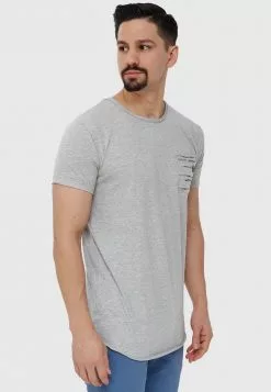 INDICODE JEANS MORAN - T-shirt Imprimé - Lt Grey Mix -INDICODE JEANS Boutique 7b7c7545149e43e1a72a93653760967c