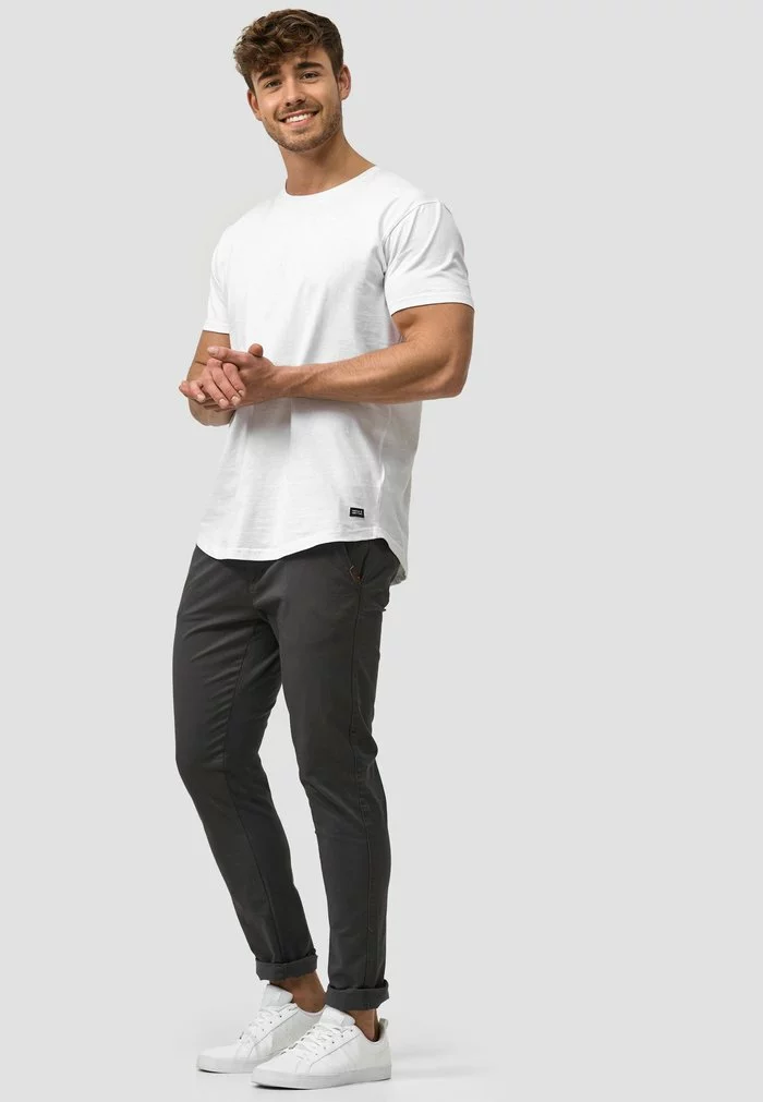 INDICODE JEANS CHERRY - Chino - Dark Grey 1 INDICODE JEANS CHERRY - Chino - Dark Grey