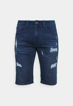INDICODE JEANS COMMERCIAL KEN HOLES - Short En Jean - Blue -INDICODE JEANS Boutique 7d65dcf9cf5e4fa9b063d9eb85f55ddb